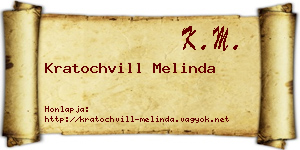 Kratochvill Melinda névjegykártya