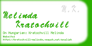 melinda kratochvill business card